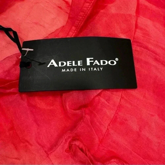 NWT Adele Fado Cotton Blouse Top Sz EU40 US L Eyelet Accents Cowl Neck ITALY - Picture 11 of 12